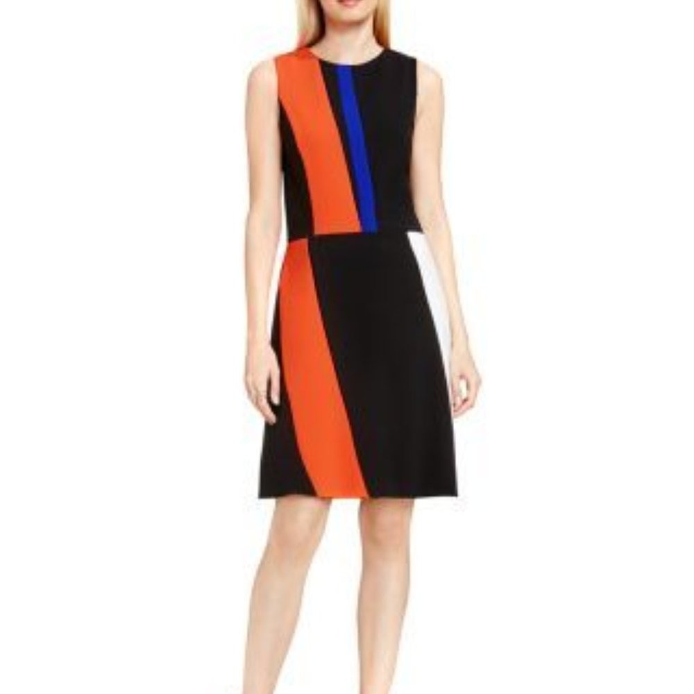 Vince Camuto Women's Multicolor Colorblock A Line Dress